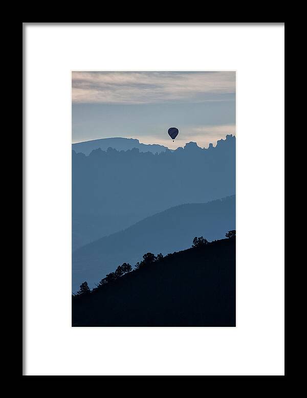Balloon Framed Print featuring the photograph Over The Cimarrons by Denise Bush