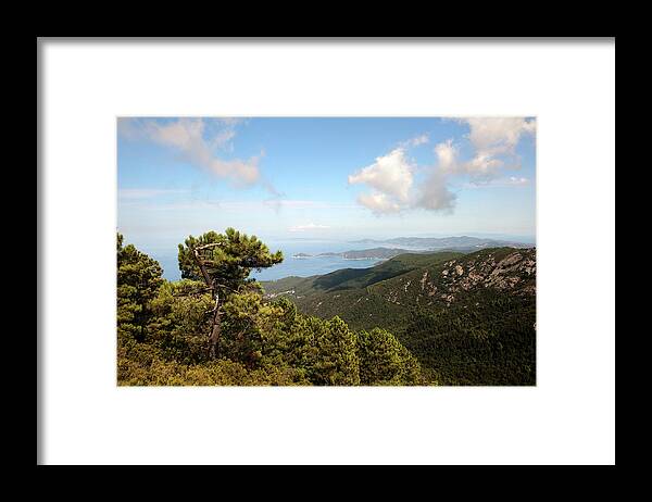 Tyrrhenian Sea Framed Print featuring the photograph Overview Of Elba Island by Scacciamosche