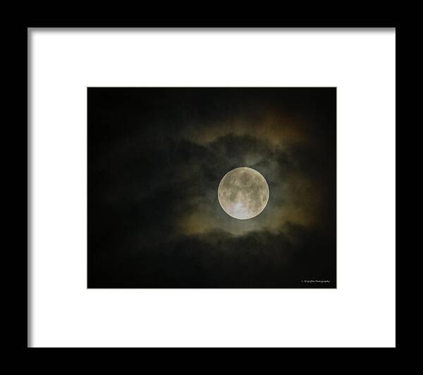 Lakeexpo Framed Print featuring the photograph Ozark Moon 1 by Al Griffin