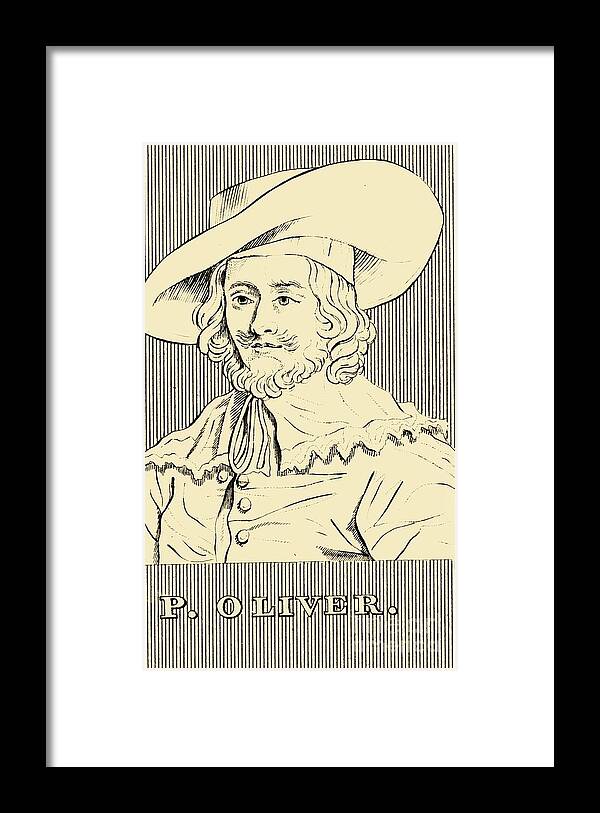 Artist Framed Print featuring the drawing P. Oliver by Print Collector