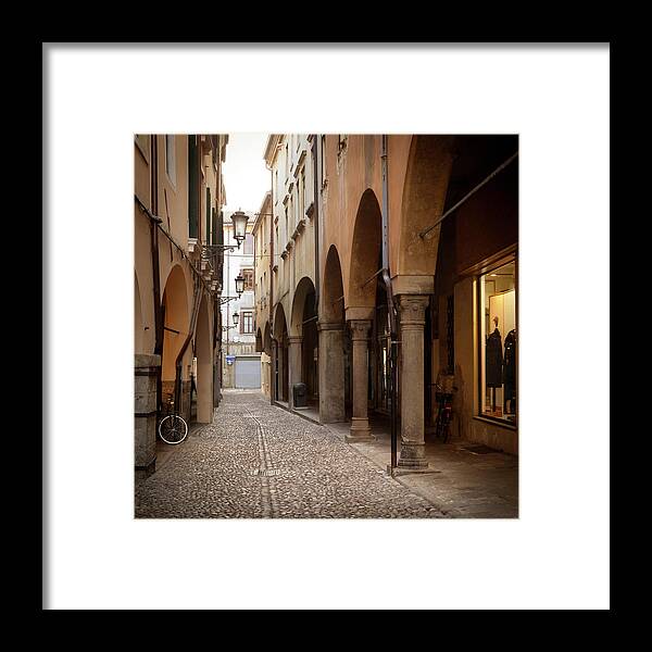 Arch Framed Print featuring the photograph Padova Alley, Padua - Veneto Italy by Romaoslo