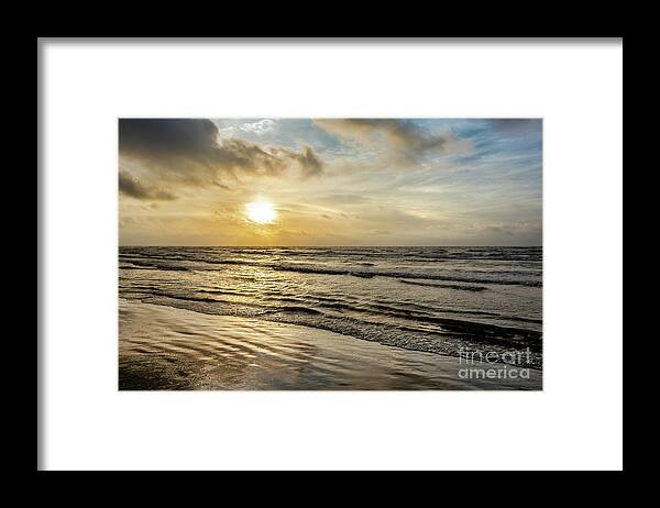 Padre Island Framed Print featuring the photograph Padre Island Sunrise by David Meznarich