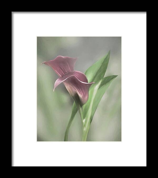 Flower Framed Print featuring the mixed media Painted Calla Lily by Lori Deiter