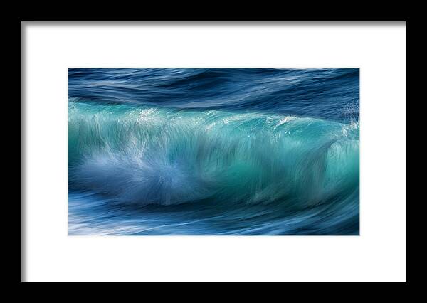 Wave Framed Print featuring the photograph Painting Green Waves (part 8) by Paolo Lazzarotti