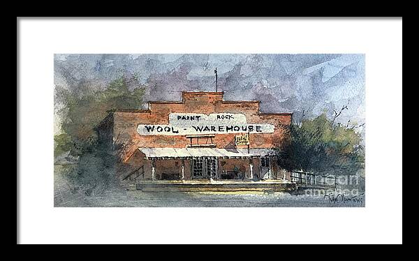 Wool Framed Print featuring the painting Paintrock Wool Warehouse by Tim Oliver