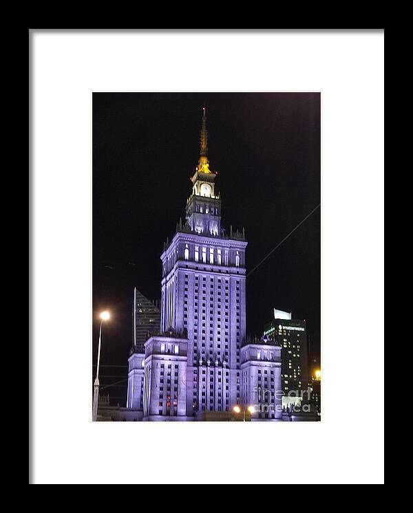 Sea Framed Print featuring the photograph Palace of Culture and Science by Michael Graham