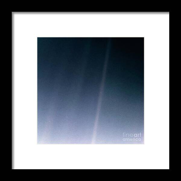 2020 Framed Print featuring the photograph Pale Blue Dot by Nasa/jpl-caltech/science Photo Library