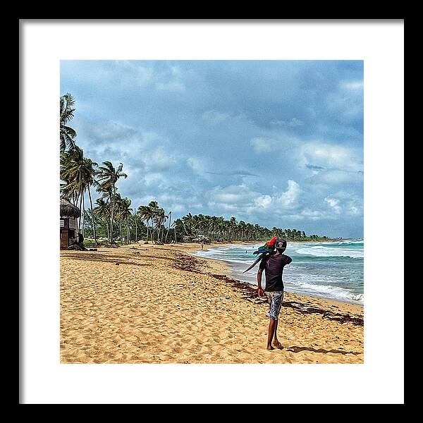 Punta Cana Framed Print featuring the photograph Palm Tree Paradise by Portia Olaughlin