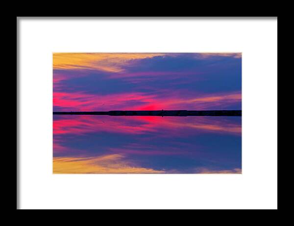 Pamlico Sound Framed Print featuring the photograph Pamlico Sound Sunset 2011-10 01 by Jim Dollar
