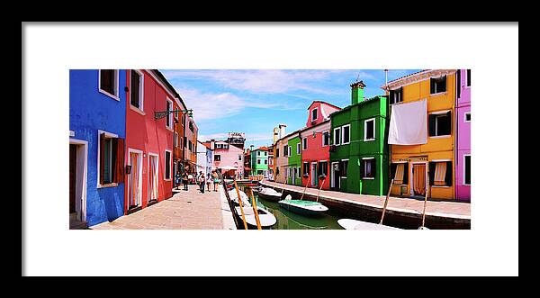 Tranquility Framed Print featuring the photograph Panorama Of Burano, Venezia, Italy by Totororo
