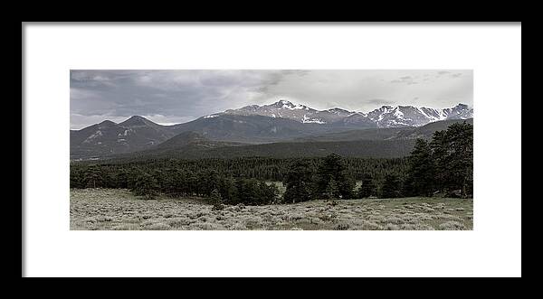 Ambience Framed Print featuring the photograph panoramic view of Rocky Mountains by Kyle Lee