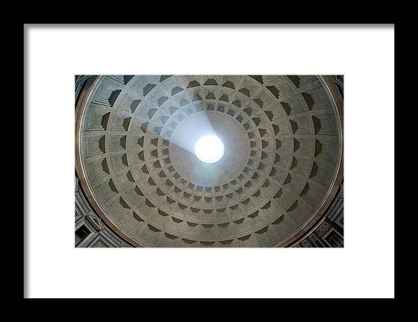 Ceiling Framed Print featuring the photograph Pantheon Cupola by Angelika Stern