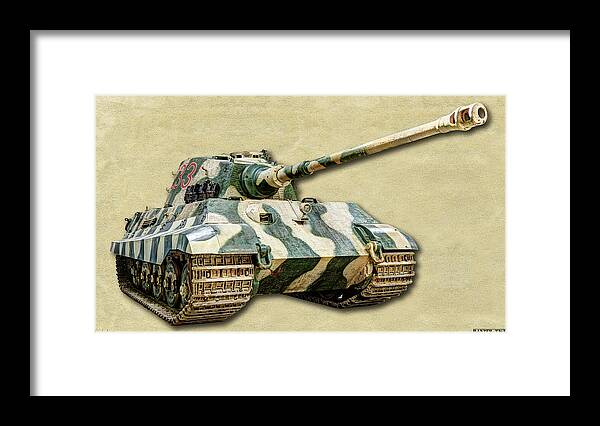 Tiger Ii Framed Print featuring the photograph Panzer VI Tiger II Canvas by Weston Westmoreland