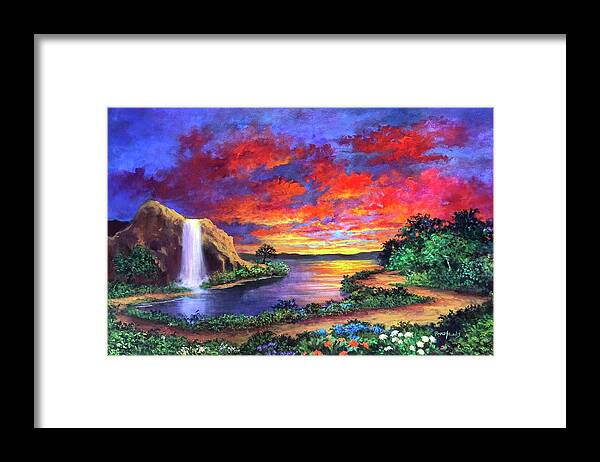 Paradise Framed Print featuring the painting Paradise Dreams by Rand Burns