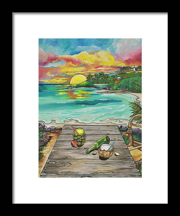 Caribbean Framed Print featuring the painting Paradise by Patti Schermerhorn