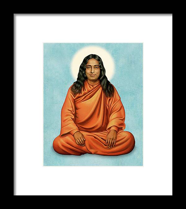 Yoga Framed Print featuring the painting Paramhansa Yogananda by Sacred Visions