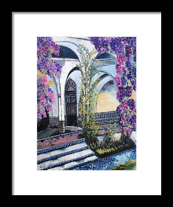 Paris Framed Print featuring the painting Paris Wisteria by Roxy Rich