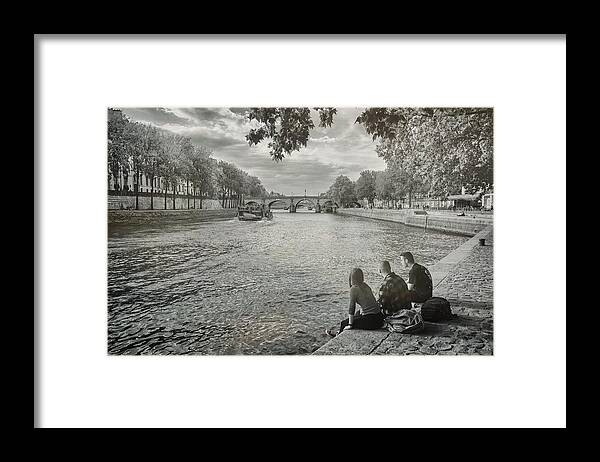 River Framed Print featuring the photograph Parisian Indian Summer by Mihai Ian Nedelcu