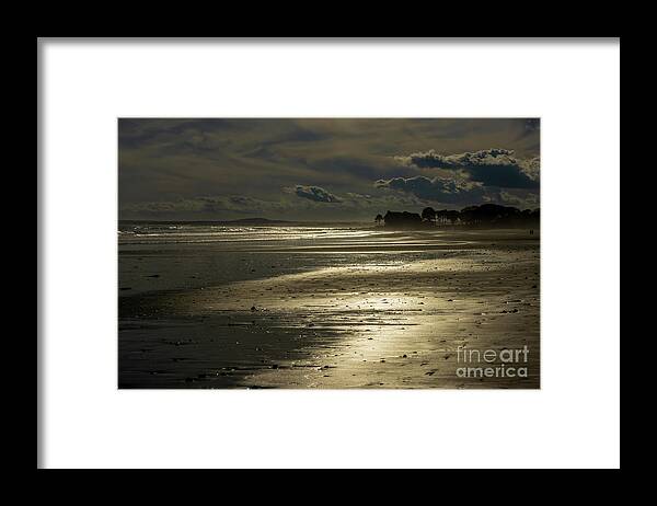 Elizabeth Dow Framed Print featuring the photograph Parson's Beach Kennebunkport Maine by Elizabeth Dow