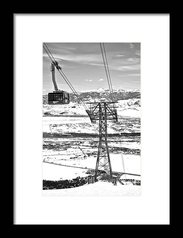 Jackson Hole Framed Print featuring the photograph Passing By The Tower Black And White by Adam Jewell