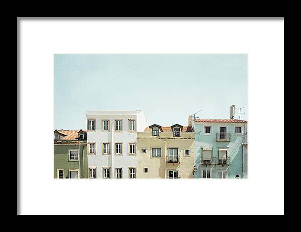 Lisbon Framed Print featuring the photograph Pastel Apartments by Lupen Grainne