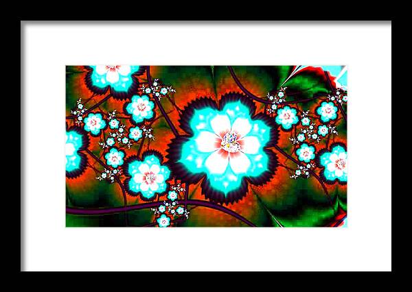 Patch Framed Print featuring the digital art Patch - Nature - Flower Diamonds Fall-24dp by Scott S Baker