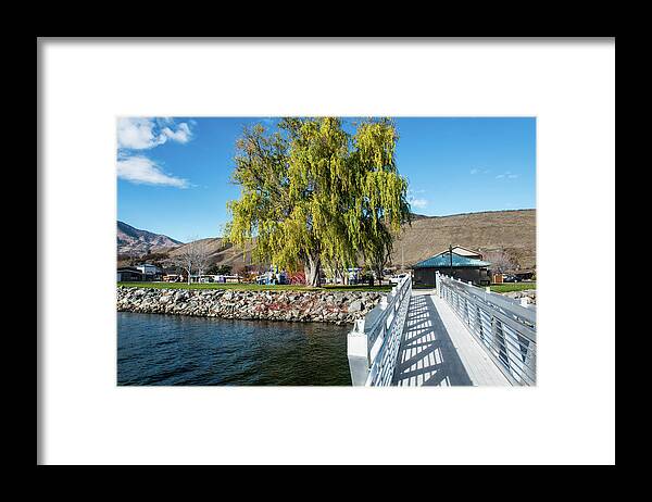 Pateros Park Dock Ramp Framed Print featuring the photograph Pateros Park Dock Ramp by Tom Cochran