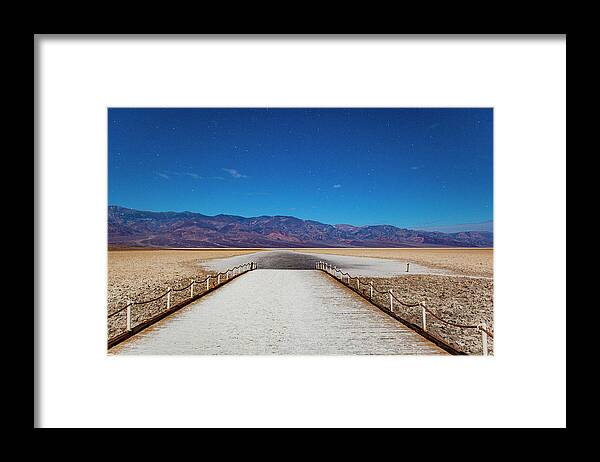 Alhann Framed Print featuring the photograph Path Out to Badwater by Al Hann