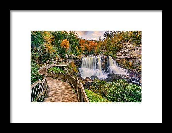 Wv Framed Print featuring the photograph Pathway to Blackwater Falls by Amanda Jones