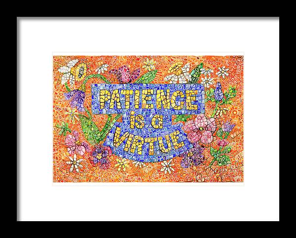 Patience Is A Virtue Framed Print featuring the painting Patience Is A Virtue by Charlsie Kelly