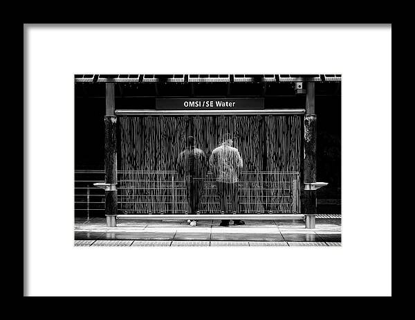 Black And White Framed Print featuring the photograph Patiently Distorted by Steven Clark
