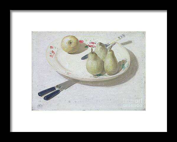 Art Framed Print featuring the painting Pears, 1938 by William Nicholson