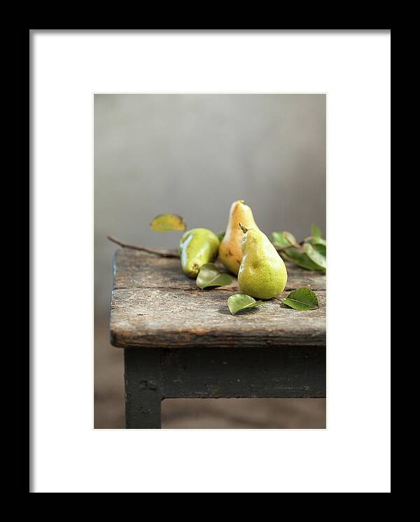 Vitamin Framed Print featuring the photograph Pears by Sanjeri