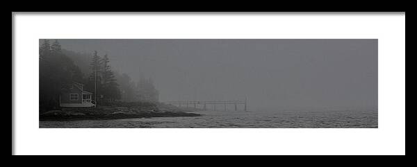 Cottage Framed Print featuring the photograph Pemaquid Fog by Modern Art