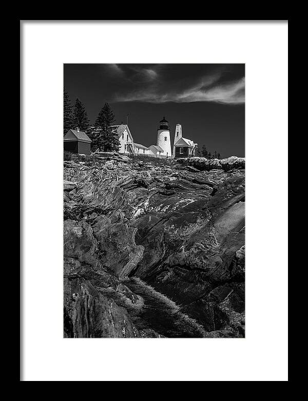 America Framed Print featuring the photograph Pemaquid Monochrome by ProPeak Photography