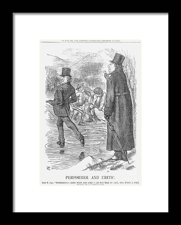 Engraving Framed Print featuring the drawing Performer And Critic, 1879. Artist by Print Collector
