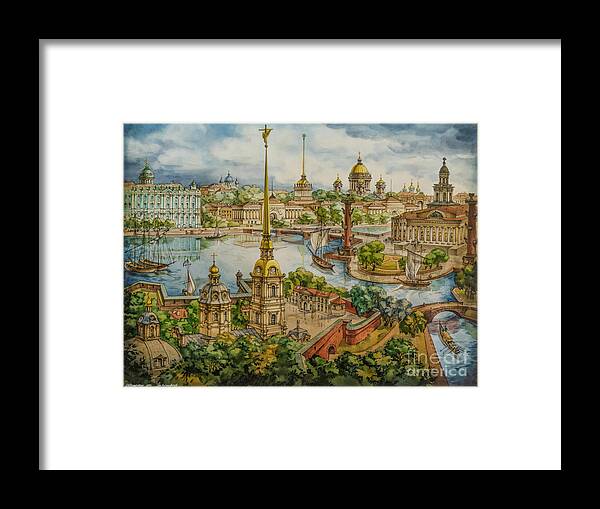 Peter And Paul's Fortress Framed Print featuring the photograph Peter and Paul's Fortress by Maria Rabinky