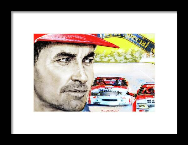 Peter Brock Framed Print featuring the digital art Peter Brock 051 by Kevin Chippindall