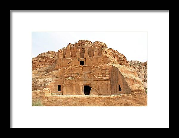 Petra Framed Print featuring the photograph Petra, Jordan - Cave Dwellings by Richard Krebs