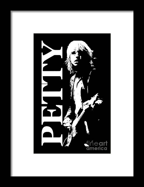 Tom Petty And The Heartbreakers Framed Print featuring the digital art Petty Cool Ever by Chriscloress