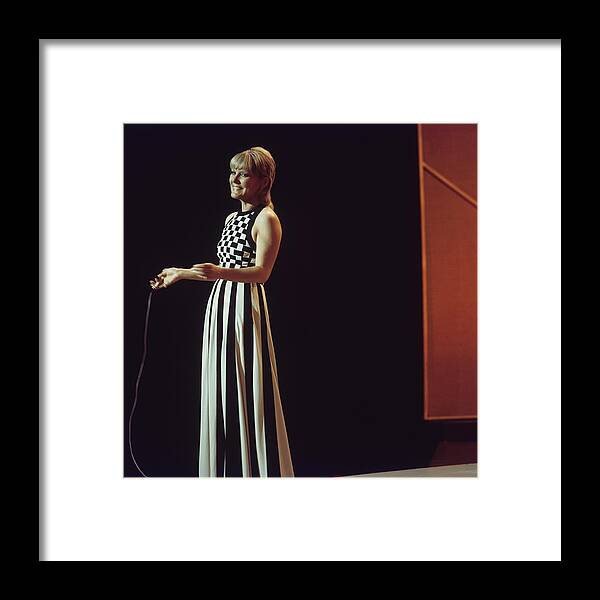 Singer Framed Print featuring the photograph Petula Clark Performs On Tv Show by David Redfern