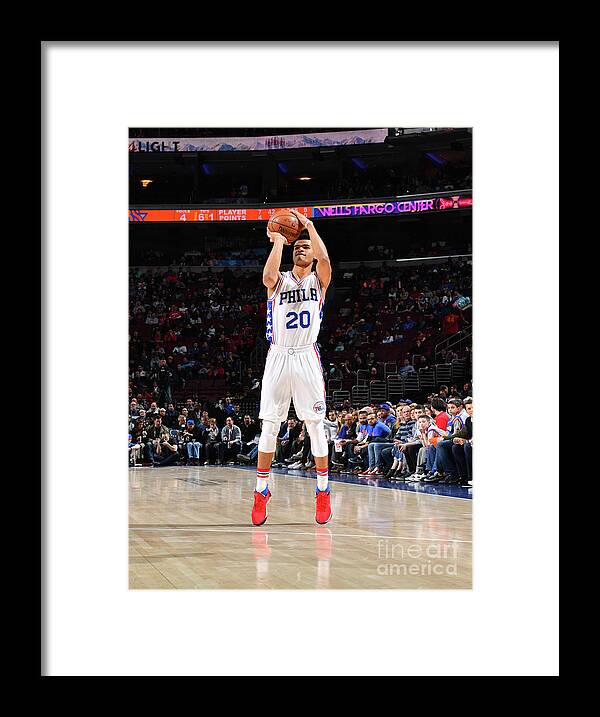 Nba Pro Basketball Framed Print featuring the photograph Philadelphia 76ers V New York Knicks by Jesse D. Garrabrant