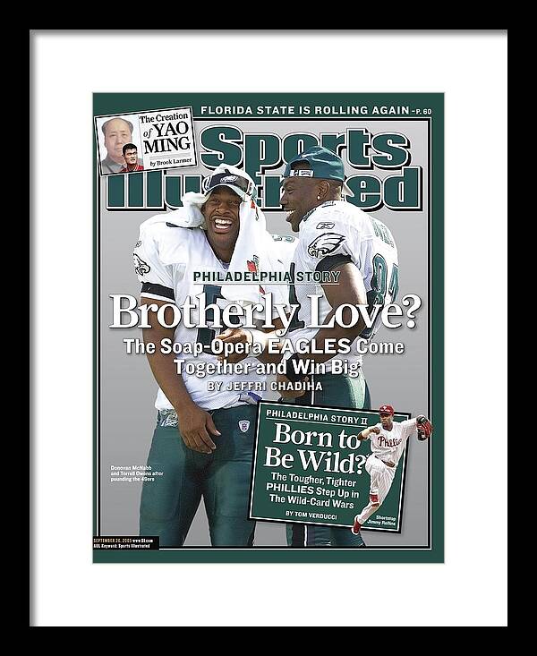 Magazine Cover Framed Print featuring the photograph Philadelphia Eagles Qb Donovan Mcnabb And Terrell Owens Sports Illustrated Cover by Sports Illustrated