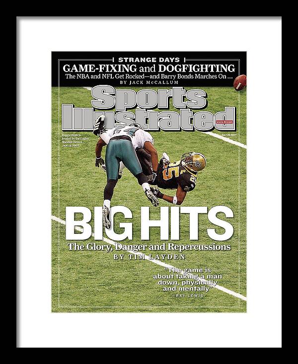 Magazine Cover Framed Print featuring the photograph Philadelphia Eagles Sheldon Brown, 2007 Nfc Divisional Sports Illustrated Cover by Sports Illustrated