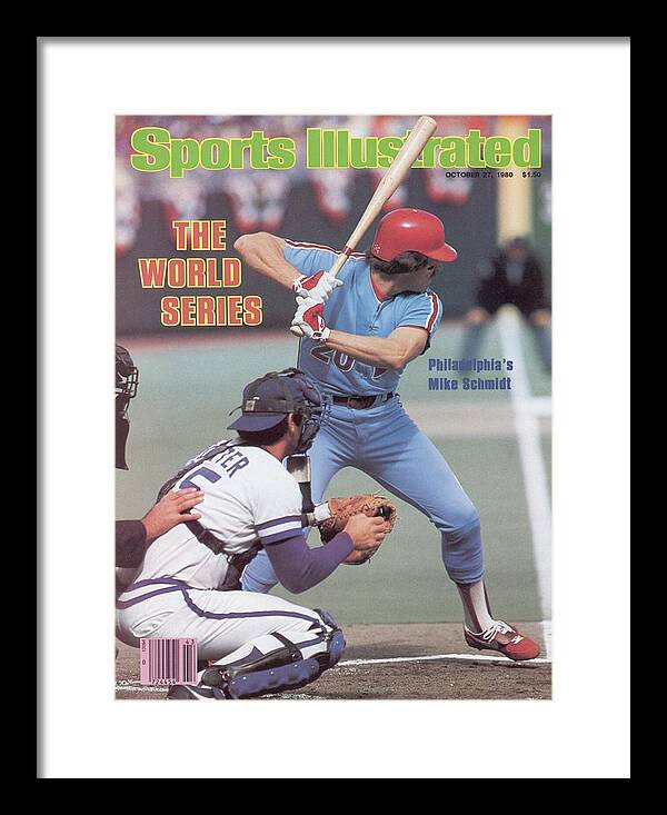 Magazine Cover Framed Print featuring the photograph Philadelphia Phillies Mike Schmidt, 1980 World Series Sports Illustrated Cover by Sports Illustrated