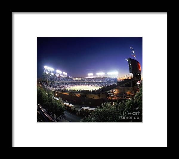 National League Baseball Framed Print featuring the photograph Philadelphia Phillies V Chicago Cubs by Jerry Driendl