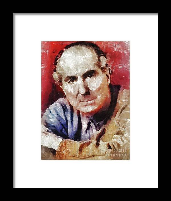 Philip Framed Print featuring the painting Philip Roth, Literary Legend by Esoterica Art Agency