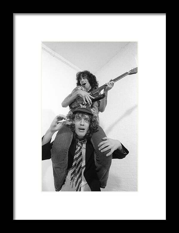 Heavy Metal Framed Print featuring the photograph Photo Of Ac Dc And Bon Scott And Acdc by Fin Costello