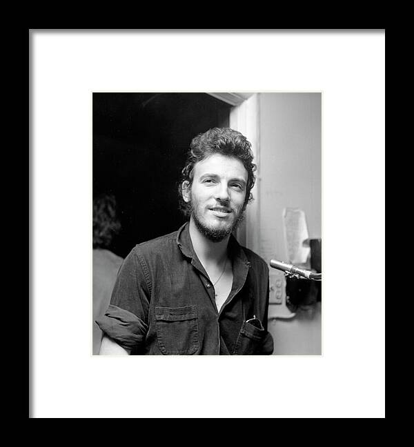 Music Framed Print featuring the photograph Photo Of Bruce Springsteen by Michael Ochs Archives