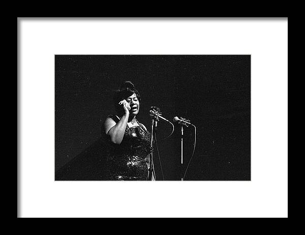 People Framed Print featuring the photograph Photo Of Ella Fitzgerald by Michael Ochs Archives